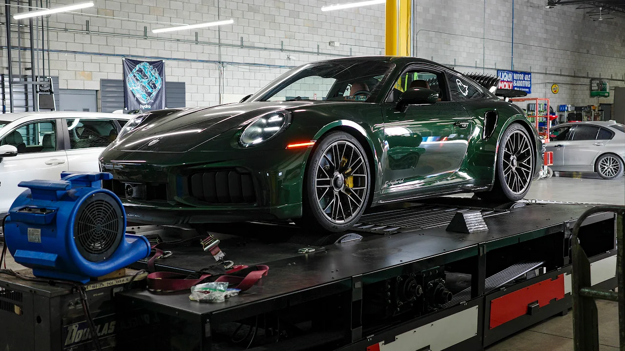 Porsche on the in-house AWD Dynojet at Vollux Autowerks in Schnecksville, PA